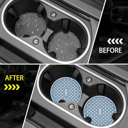 Car Cup Coasters [4 Pack] Silicone Car Coasters (4 Pack-ether)