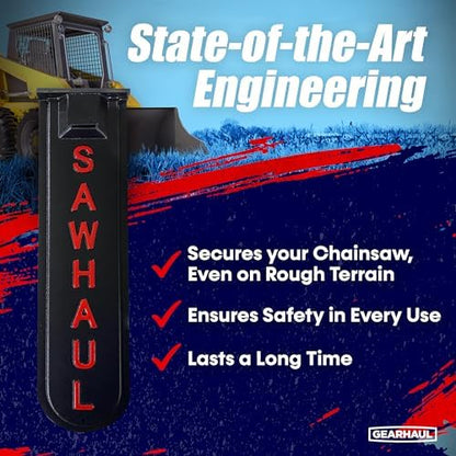 Universal Tractor Chainsaw Holder (Fixed - Tractors / 20 Inch Scabbard / Red)