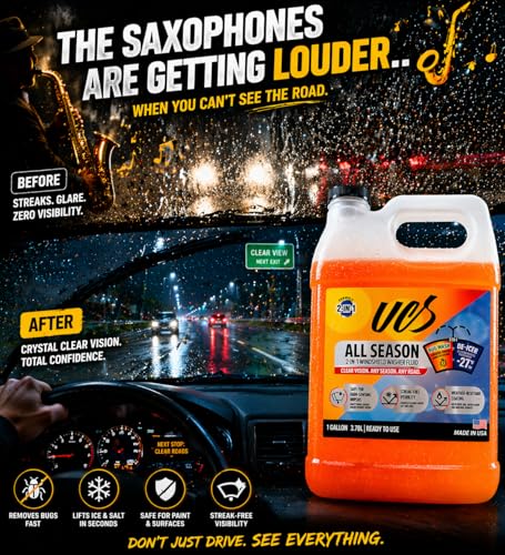 Advanced All Season Windshield Washer Fluid & Wiper Fluid (All Season / 128 Fl Oz (Pack of 1))