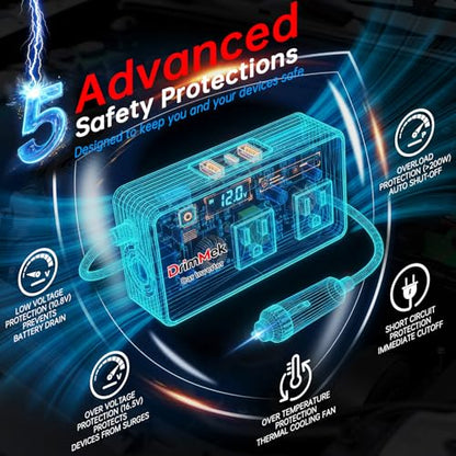 272W Car Power Inverter (White)