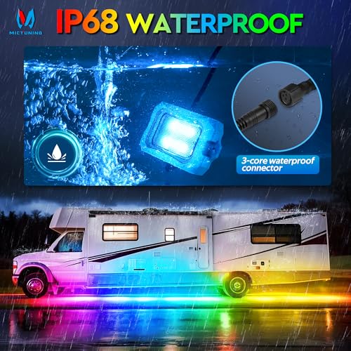 C2 MAX 16 Pods RGB+IC Chasing Rock Lights with White Housing (16 Pods With White Housing)