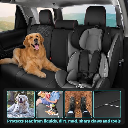 Seat Covers for Toyota 4Runner 2011 (2011-2024 3-ROW,7 seats MODEL ONLY / BLACKRED)