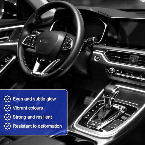 EL Wire Interior Car LED Strip Lights (White)