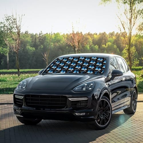 Funny Six Seven Car Windshield Sunshade Umbrella Foldable (57X31 Inch / styled45f-3)