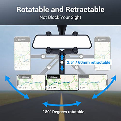 Car Rearview Mirror Magnetic Phone Mount Holder for MagSafe (Car Rearview Mirror or Vent)