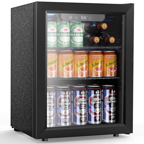 68 Cans Beverage Refrigerator Cooler (Black)