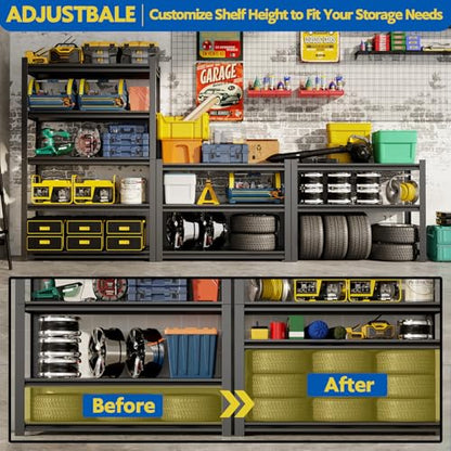 63''H Garage Shelving Heavy Duty (31.5'' W x 15.75'' D x 63'' H)