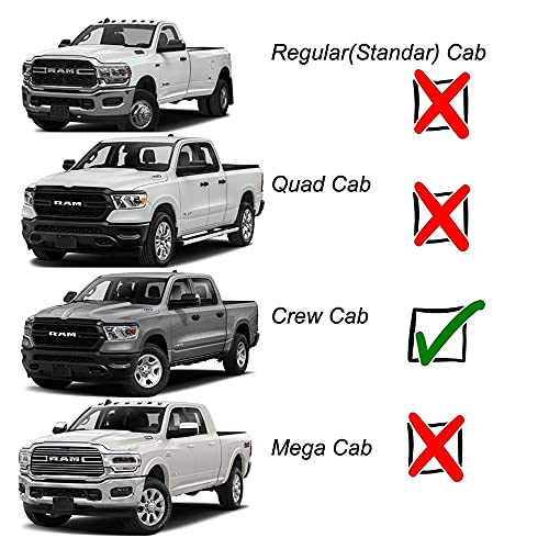 Chrome Window Visors for 2019 (RAM 1500 19-25 Crew Cab(Chrome))