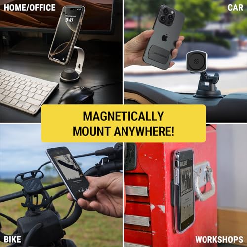 MAGRKSRI MagicMount Replacement Metal Plate Kit for Phone (Original / 3 Plates / Silver)