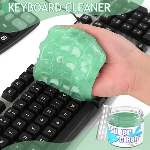 Car Cleaning Gel Car Cleaning Putty Car Putty Car Interior Cleaner Car Slime Car Detailing Kit Car Accessories Gifts for Men Women Stocking Stuffers Green (Green)