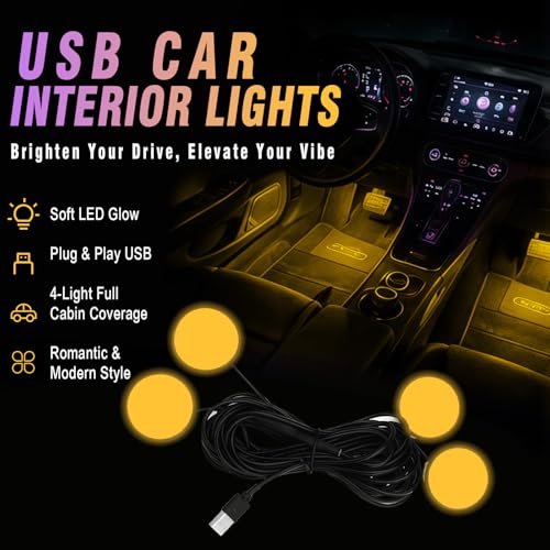 Car Interior LED Lights (Yellow)