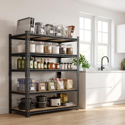 48" W Garage Shelving Heavy Duty (5T 48" W x 18.9" D x 72" H)