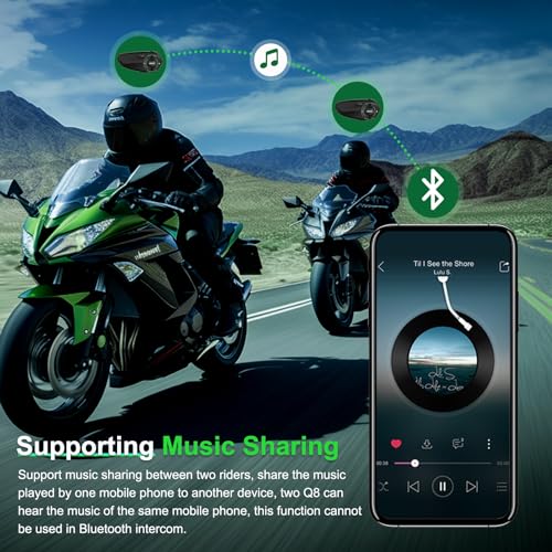 Q8 Motorcycle Helmet Bluetooth Headset (black 1)