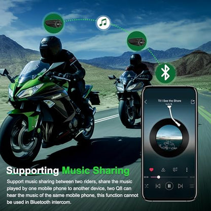 Q8 Motorcycle Helmet Bluetooth Headset (black 1)