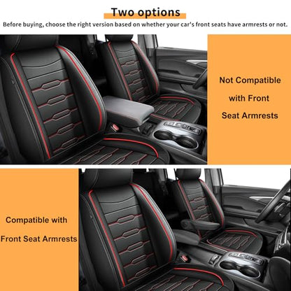 Custom Fit for Honda Ridgeline Seat Covers 2006 (016# Redline / Incompatible With Front Seats Armrest)