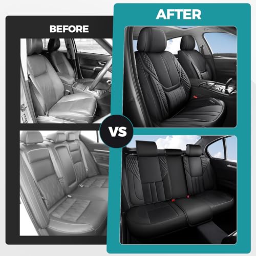 Universal Car Seat Covers for SUVs Sedans Trucks Black (Black / Full-Set)