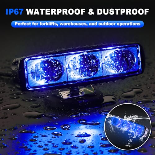 LED Blue Line Forklift Safety Light for Warehouse Hazard Warning (Blue)