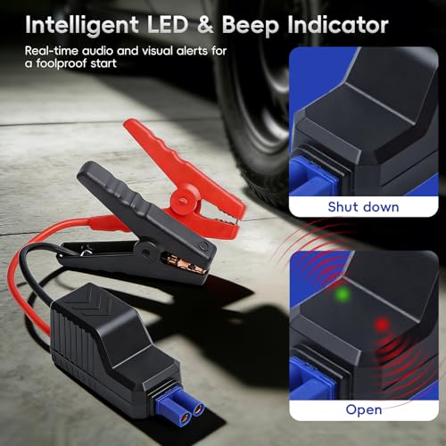 10AWG EC5 Smart Jump Starter Clamps (Indicator & Beep)
