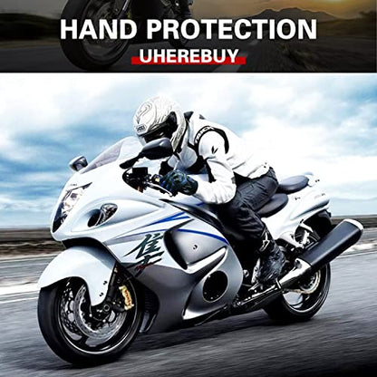 Motorcycle Gloves Touch Screen Full Finger Riding Gloves Knuckle Protection for Men and Women for Dirt Riding (Blue / XX-Large)