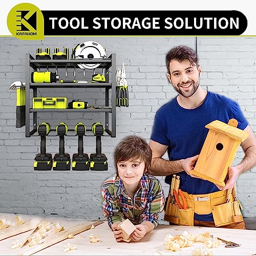 Power Tool Organizer (4-Drill 1 Pack / Black-1Pack)