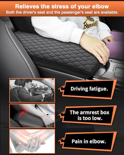 Custom for 2023 2024 2025 2026 Toyota Prius Center Console Cover Armrest Cover Cushion Pad Cover 2025 Prius XW60 5th Accessories Middle Console Arm Rest Protector PU Leather Anti (for 2023-2026 Toyota Prius)