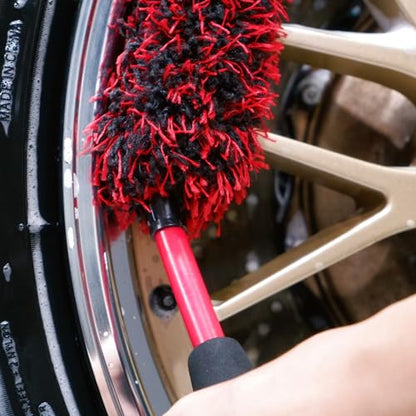 Wheel Brush Kit 3 Pack (3-Pack / Red/Black)