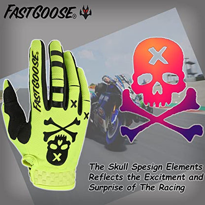 Dirt Bike Motorcycle Gloves (Small / Fluorescent green)