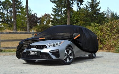 7 Layers Waterproof Car Cover for Kia Forte 2017 (PE-Black / Custom Fit Kia Forte)