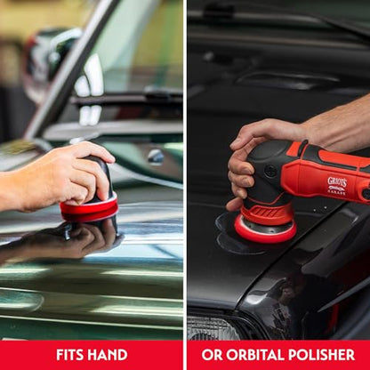 3” Red Foam Waxing Pads for Car Detailing (3" Pads (Set of 3))