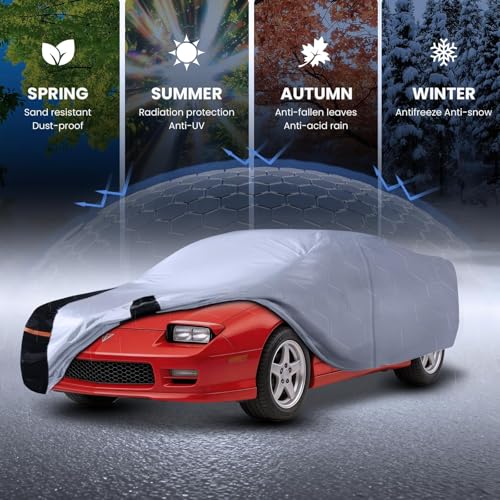 Multi Layer Car Cover Custom Fit for Pontiac Firebird (W.Custom Fit Honda Odyssey / White Car Cover)