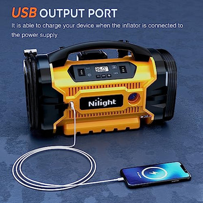 Portable Air Compressor Tire Inflator AC (Ac/DC Air Compressor Pump)