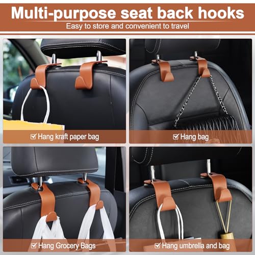 Car Seat Headrest Hook (Brown)