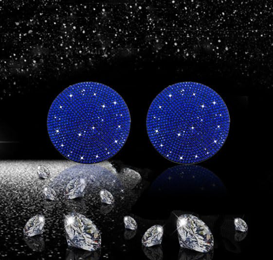 2pcs Bling Car Cup Holder Coaster (Blue / 2pcs)