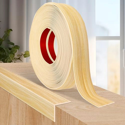 Wall Corner Protector Peel and Stick Corner Trim Molding (0.8 In x 40 Ft / Original Wood)