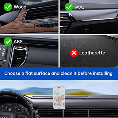 Magnetic Car Phone Holder for Dashboard (Red)