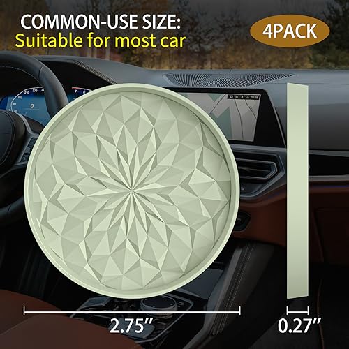 Car Coasters for Cup Holders [4 Pack] (4pack-desert Sage)
