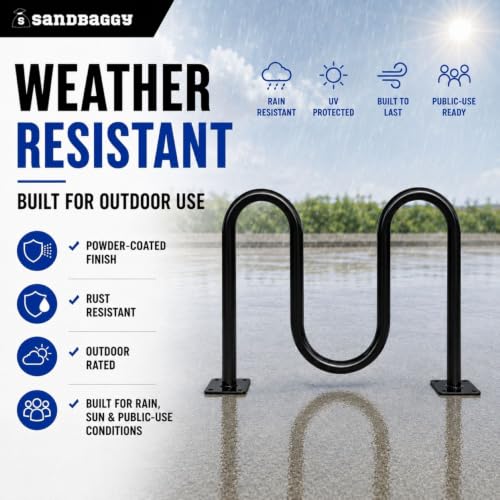 Commercial Dual Loop Wave Bike Racks (Dual Loop - 5 Bike Capacity)