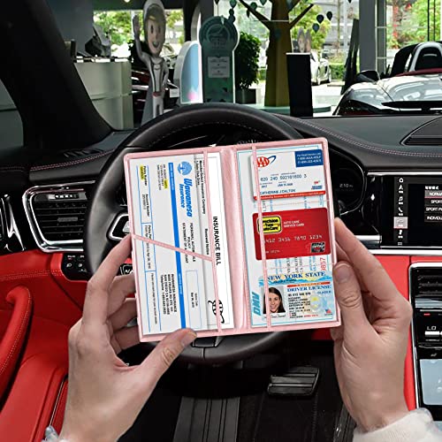 Car Registration & Insurance Card Holder (Rose Gold)