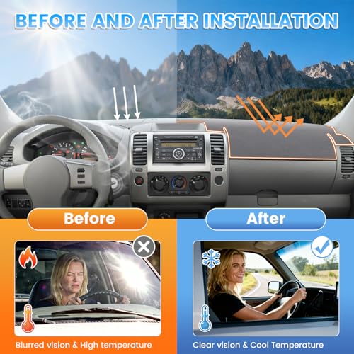 Gray Dash Cover Compatible with Nissan Frontier 2005 (Frontier 05-21(Gray))