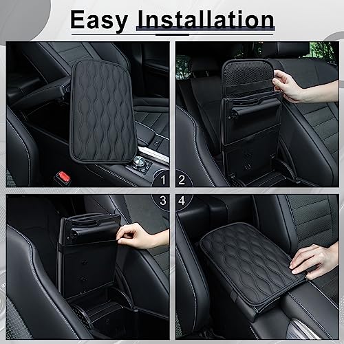 Car Center Console Cover (black-line)