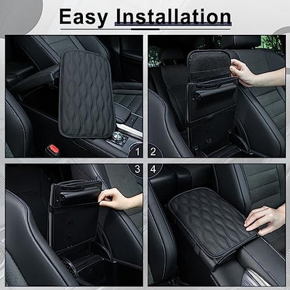 Car Center Console Cover (black-line)
