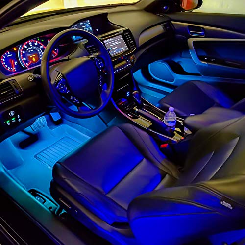 4PCS 48LED Car Interior Neon Accent Lights RGB Remote Control (Remote RGB Lights)