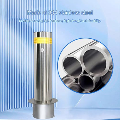 Steel Safety Bollard Post (Silver (2pcs))