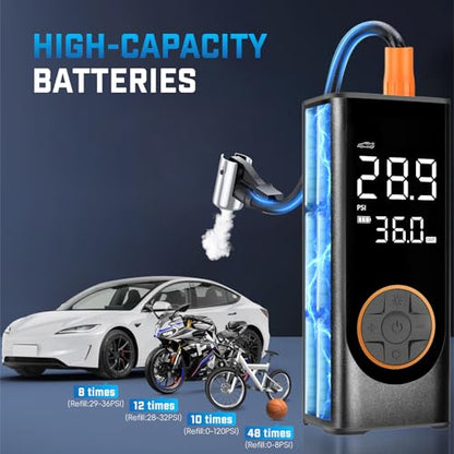 Tire Inflator Portable Air Compressor (Black(35 L/Min))