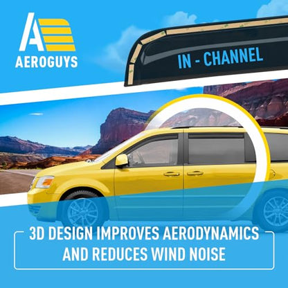 Extra Durable Window Deflectors in (For Dodge Grand Caravan 08-20)