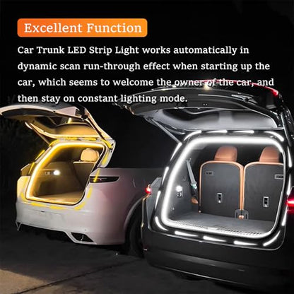LED Lights for Car Trunk (4M/158in-Dynamic Flowing / White)