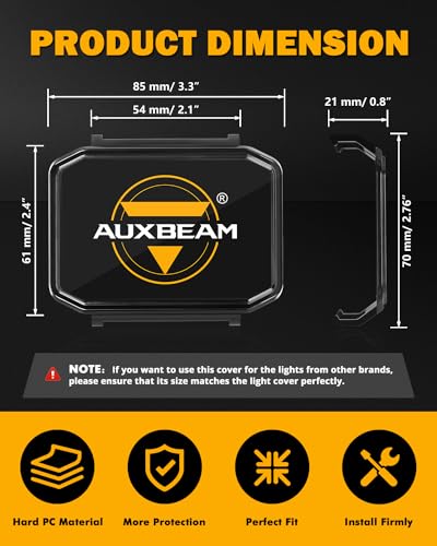 R4 Series 4 Inch LED Square Black Protective Pod Light Covers (4 inch Black Cover)