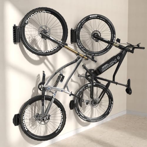 Swivel Bike Wall Mount [2 Pack] (Black+Black / 2Pack)