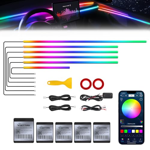 Dreamcolor Acrylic Interior Car LED Strip Light with Wireless APP (Dreamcolor 6 in 1)