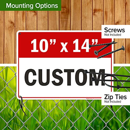 Custom Sign Custom Sign for Business (Header - Horizontal / 10x14 - Aluminum)
